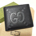 GUCCI Jumbo GG Bi-Fold Wallet – Black Leather